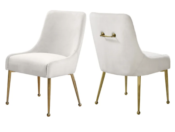 White Chair Gold Handle