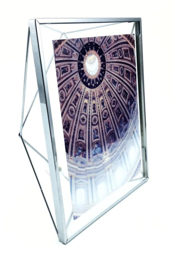 Geometric silver floating frame 10x12