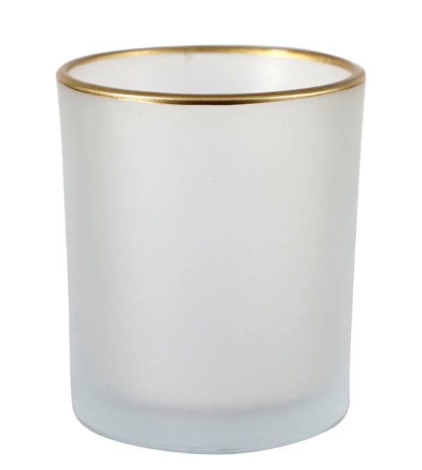 Frosted Gold Rim Votive
