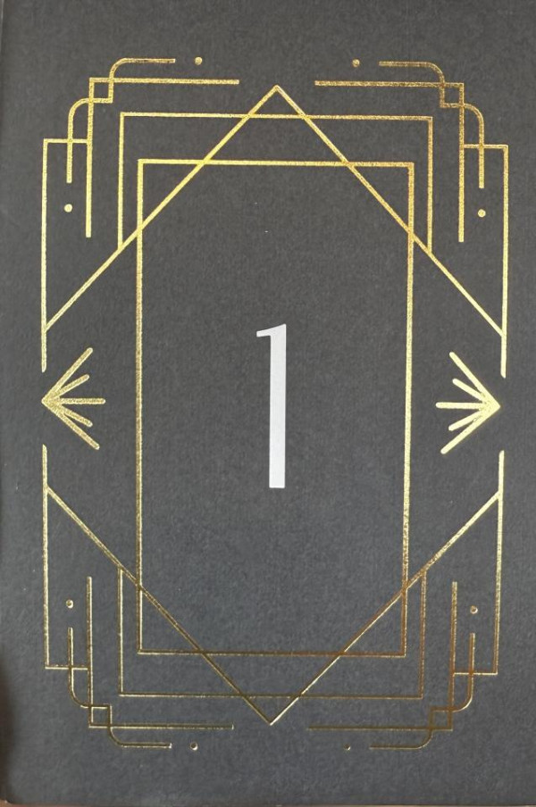 Black & gold cardstock table number