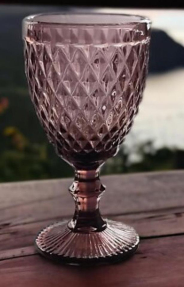 Purple Water Goblet Estate Glass