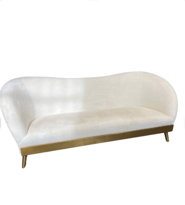 White Velvet Couch