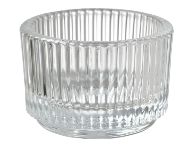 Glass Ribbed Tealight Votve