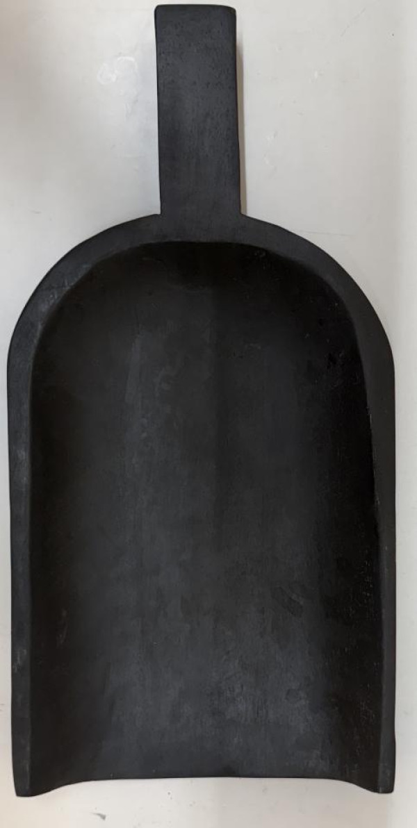 Black Decorative Wood Scoop Tray