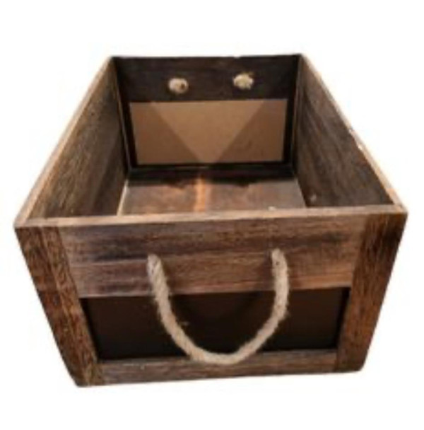 Chalk Wooden Box Bin