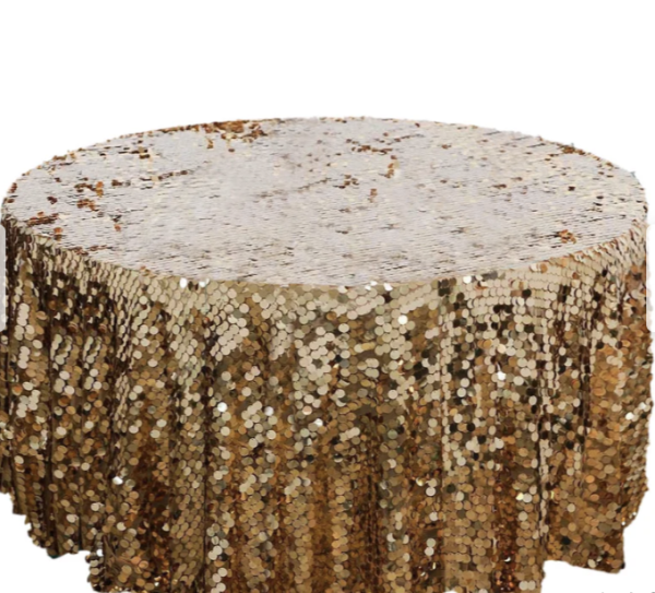 Gold Sequins Linens
