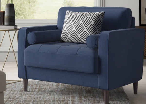 Navy Blue Club Chair