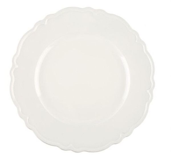 White Scalloped Charger
