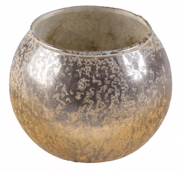 Mercury glass candle vase