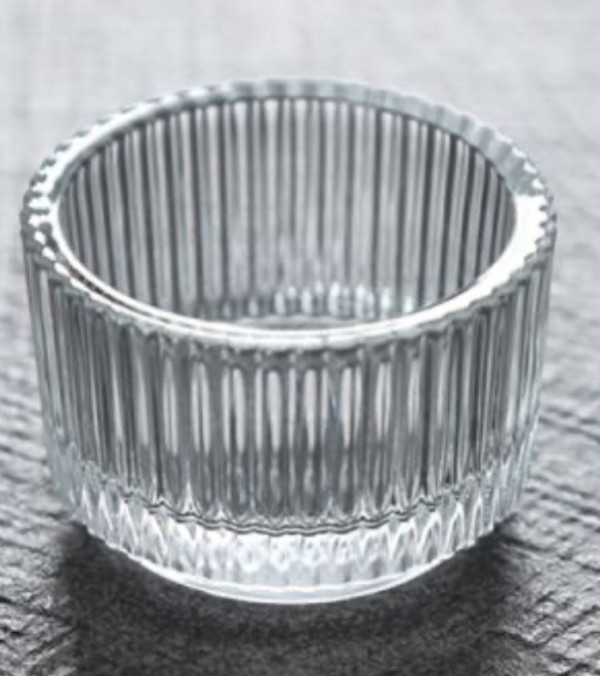 Clear Glass Ribbed Tealight Votive