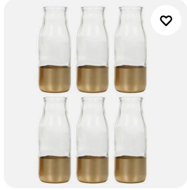 Assorted vase with gold bottom