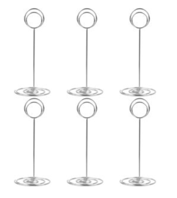 Silver stand (escort card/ table number/ photo)