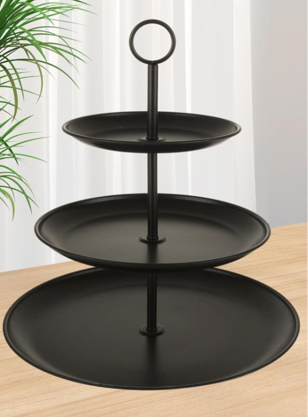Black 3 Tiered Dessert Stand