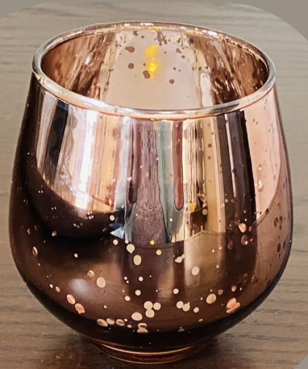 Gold Round Mercury Votive