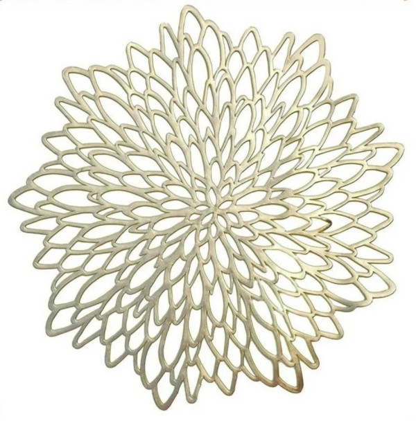 Gold Floral Leaf Placemat Charger
