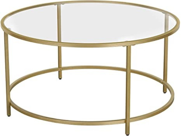 Gold Glass Coffee Table