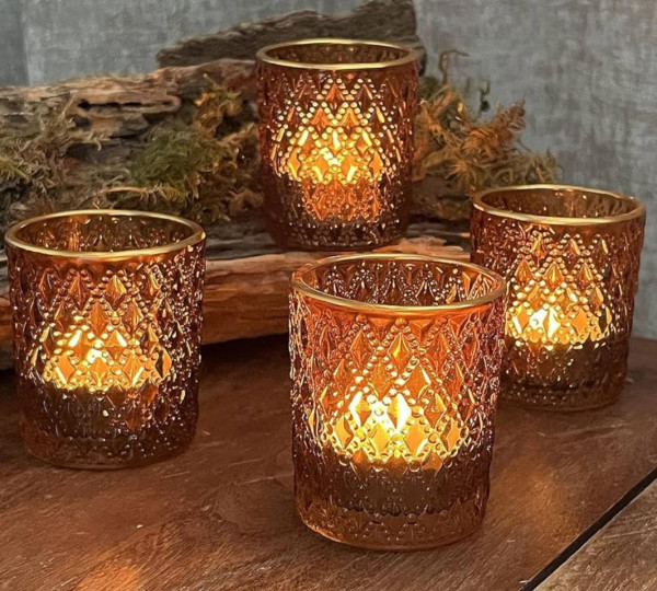 Amber Brown Texture Votive