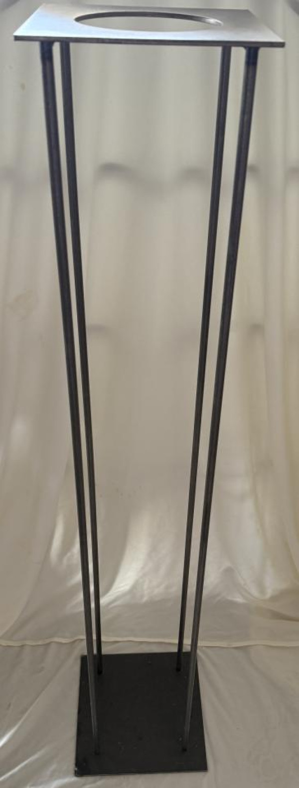Black Metal Column Pedestal Stand