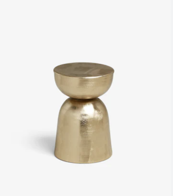 Gold Drum Side Table