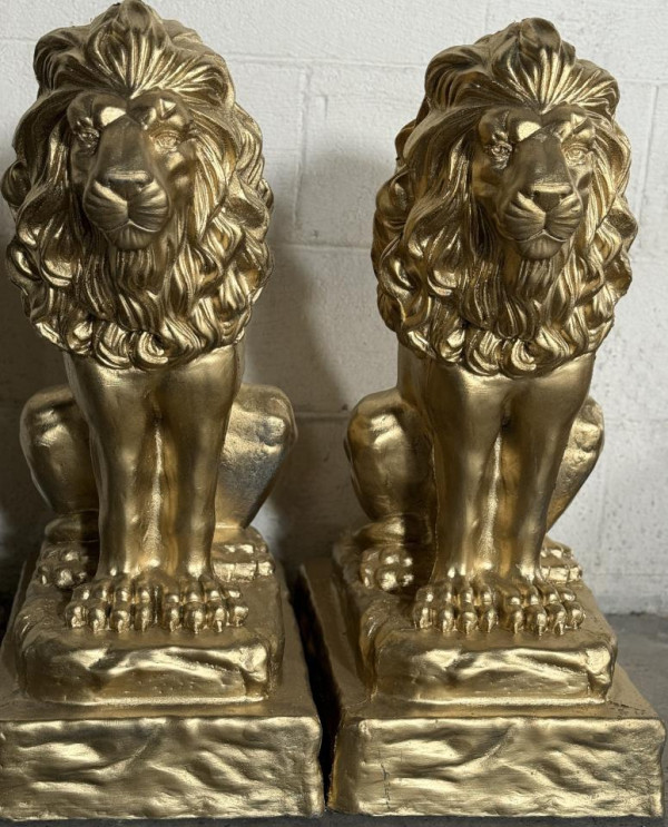 Gold Lion Statue