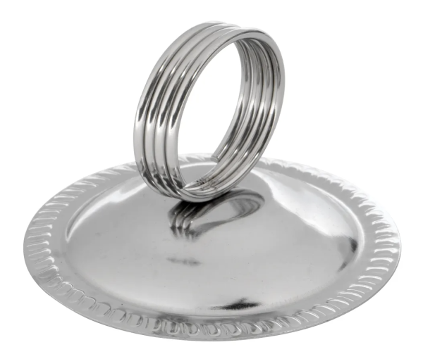 Silver clip round