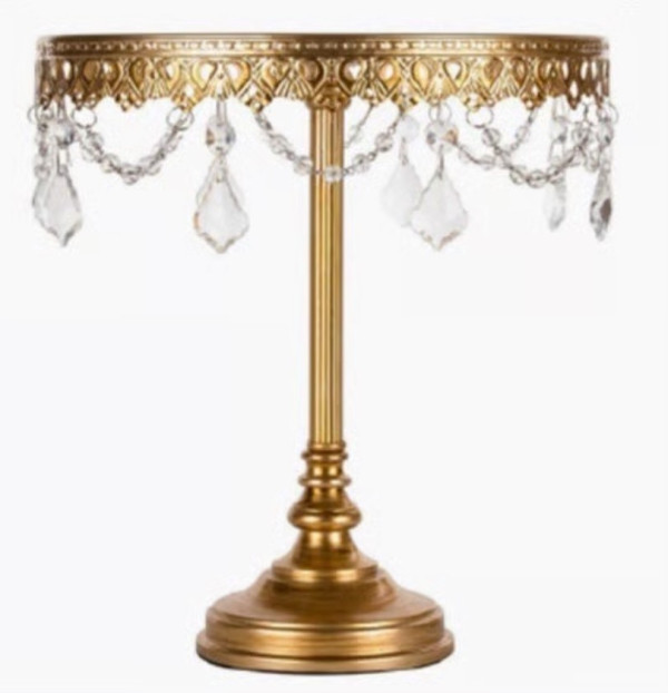 Gold Crystal Cake Stand