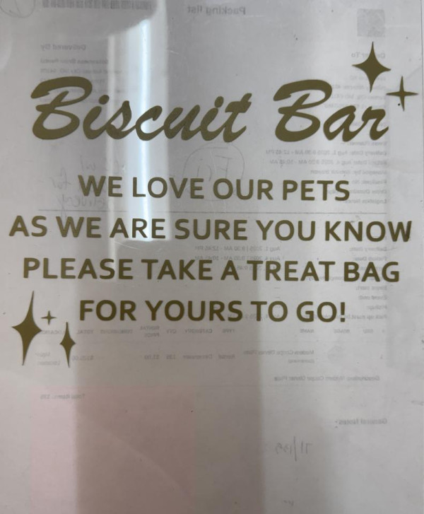 Acrylic Gold Dog Treat Biscuit Sign